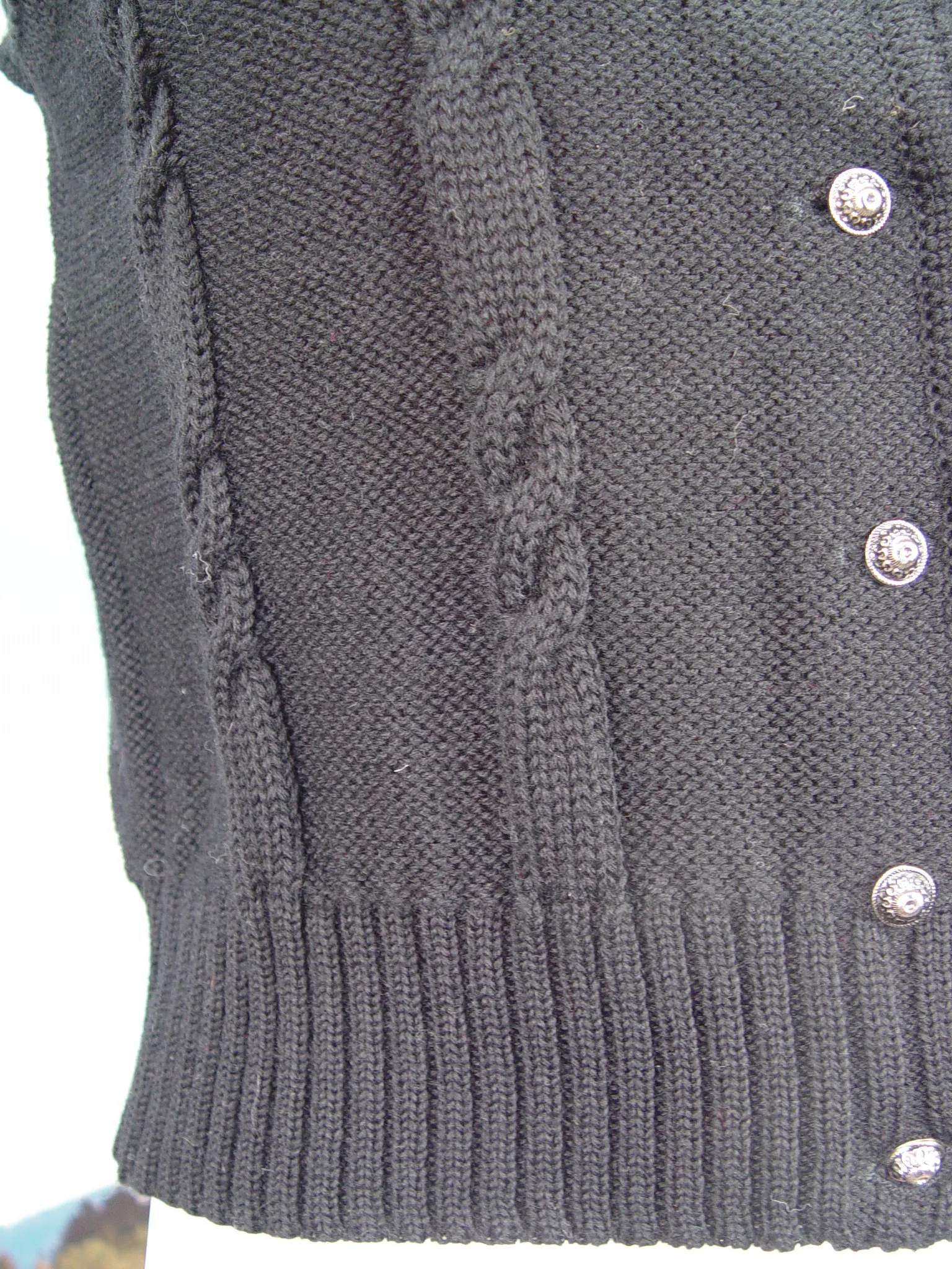 BERNAUER Leibchen Trachten Weste mit Vintage Zopfmuster Trachtenweste Gr.40