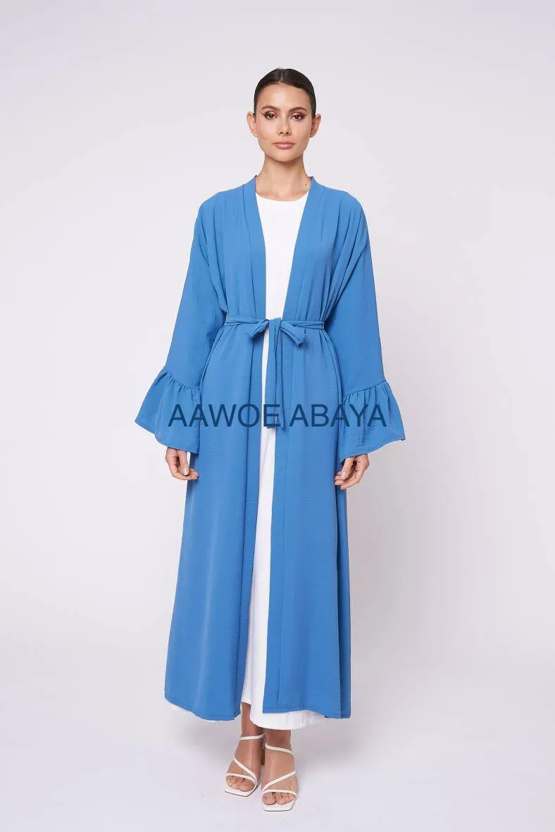 Kimono mit Rüschenärmeln und Gürtel