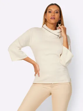 Pullover in champagner
