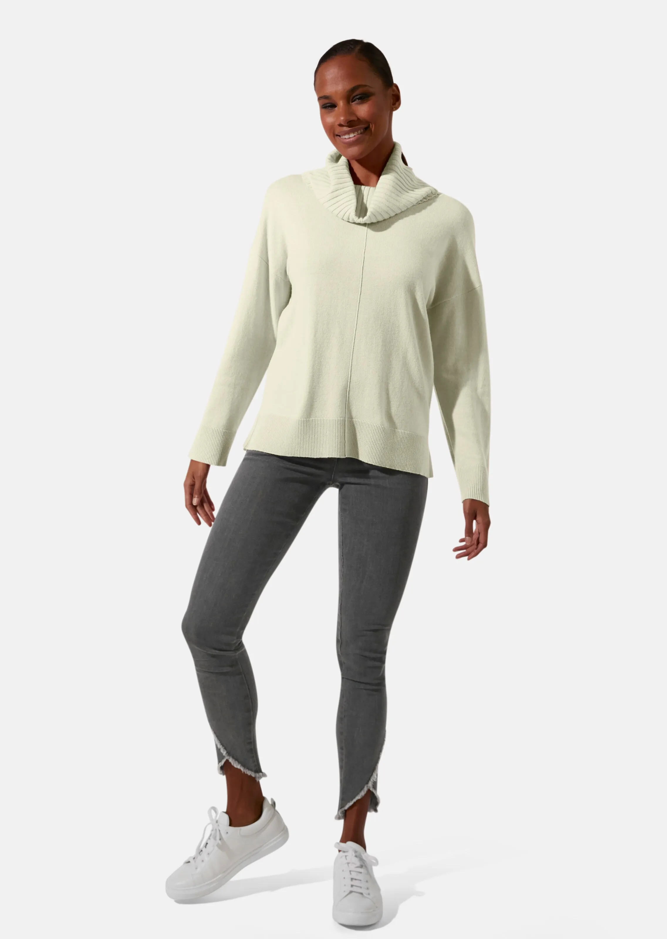 Pullover mit großem Capuchon-Kragen