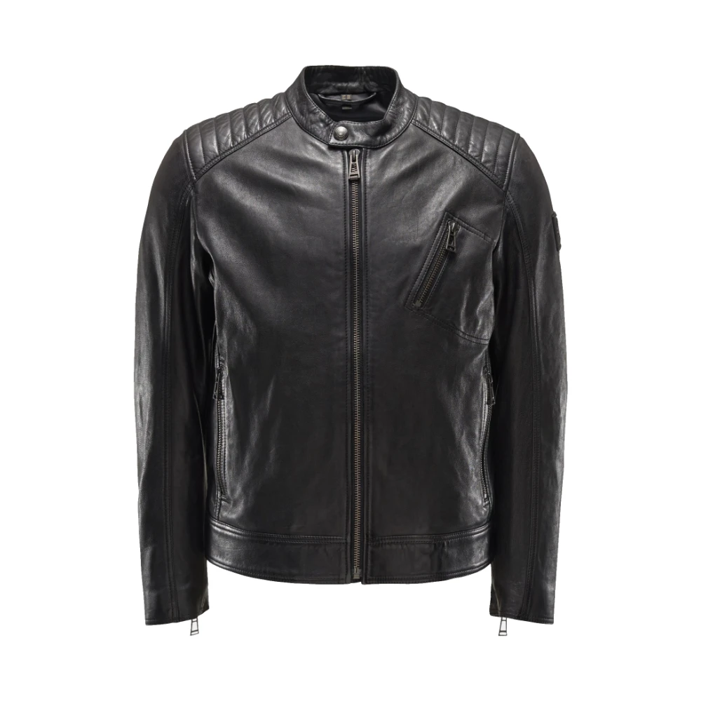 Schwarze V Racer Jacke